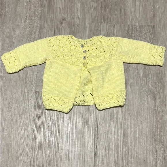 Yellow Knit Baby Cardigan - Picture 1 of 1